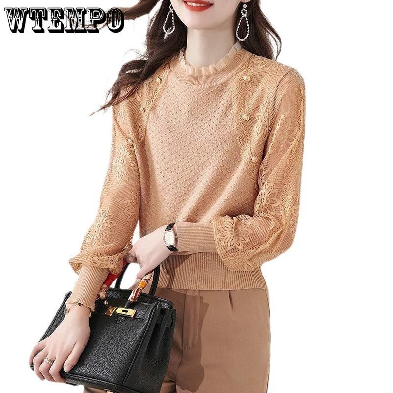 Women's Knitted Sweater Thin Cut Hollow Short Top Design Sense Sweater