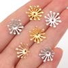 100pcs 13mm Flower Bead Caps Metal Iron Spacer Beads End Caps For Jewelry Making DIY Bracelets Necklace Decoration Accessories