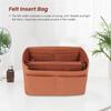 ABIYY-Home Storage Bag Purse Organizer Felt Insert Bag Makeup Organizer Inner Purse Portable Cosmetic Bags Storage Tote Coffee M