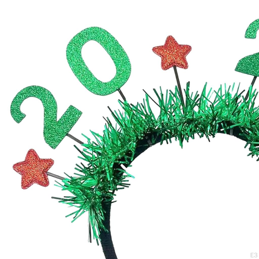 Happy Year Headband Hair Hoop Decor Accessory Headwear Headdress for Party Favors