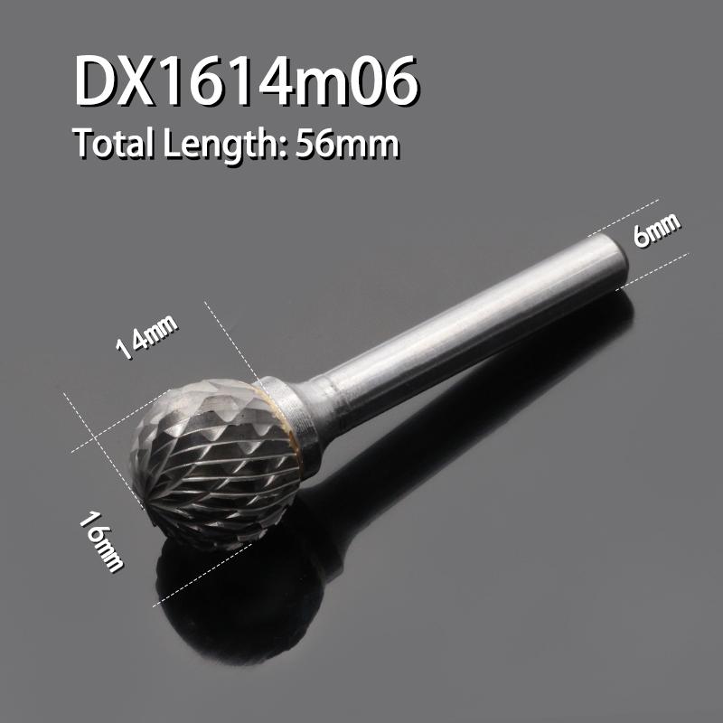 YG8 Alloy Rotary File 1Pcs Round D-type Double Slot Tungsten Steel Wood Carving Grinding Head 3mm 4mm 5mm 8mm 10mm 16mm Diameter