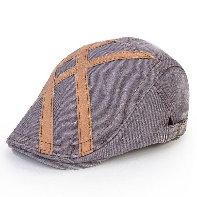 ZHENYUEQI Men s Autumn/Winter Suede Flat Cap