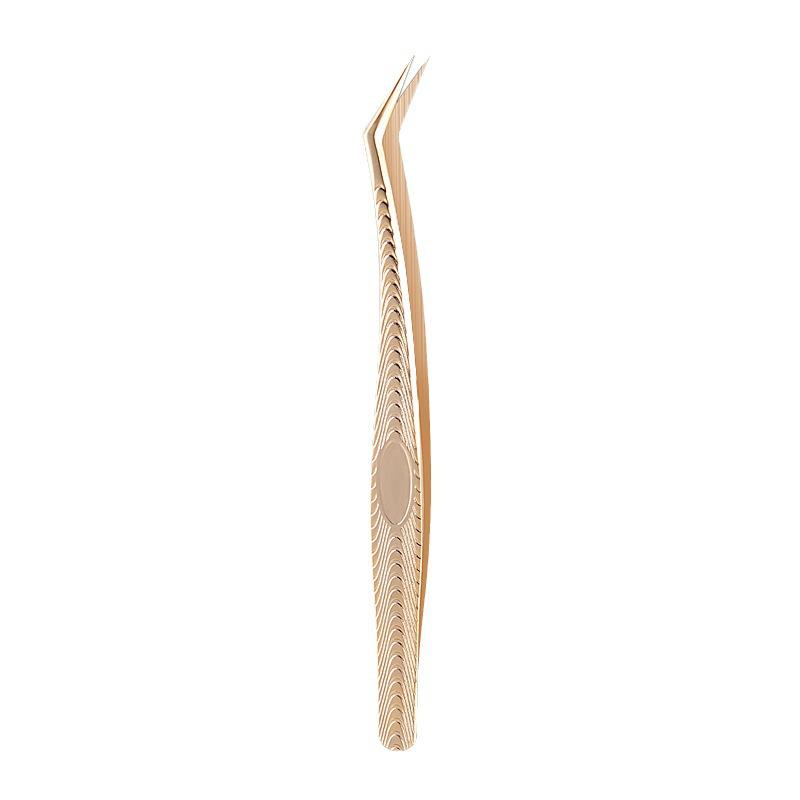 Gold-Plated Precision Eyelash Grafting Tweezers Set