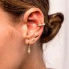 925 Silver Needle Vintage Gold Earrings for women Fashion Lightning Pendant Hoop Earrings Wedding High Luxury Jewelry