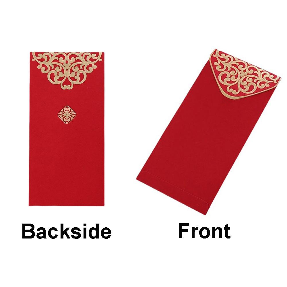 10Pcs Red Red Pocket Gold Stamping Red Gift Envelope Practical Red Envelope  Spring Festival