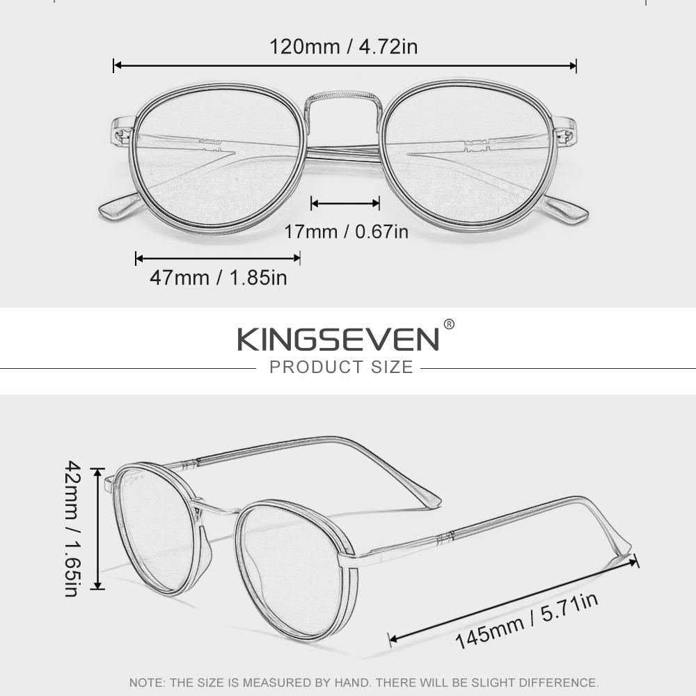 KINGSEVEN Lunettes de Soleil Rondes Décontractées Originales Homme Polarisées UV400 Lunettes de Soleil Mode Rétro de Luxe Femmes Lunettes de Conduite Pêche