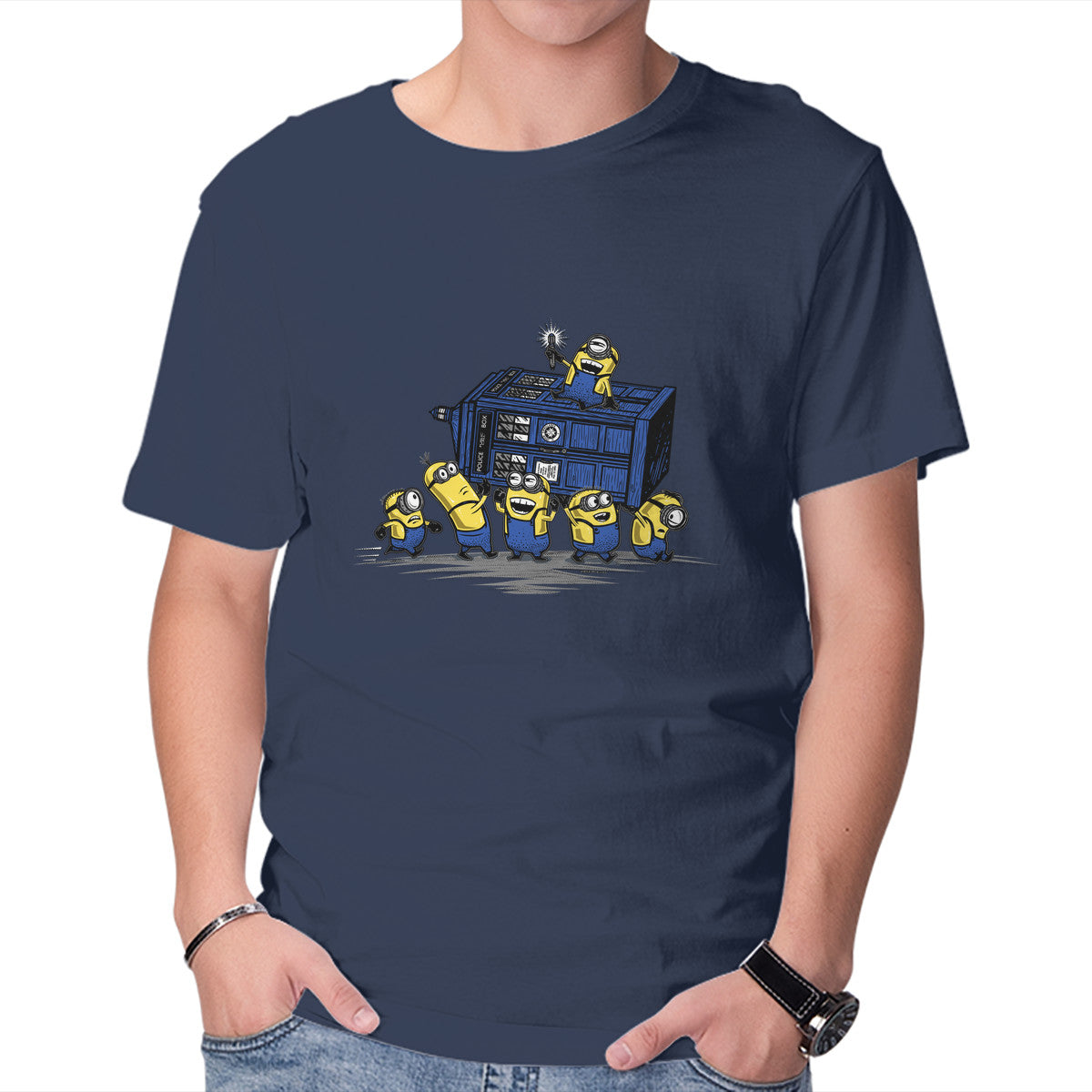 Unisex Crew Neck T-Shirt Stealing Time Graphic Short Sleeve Casual Tee S