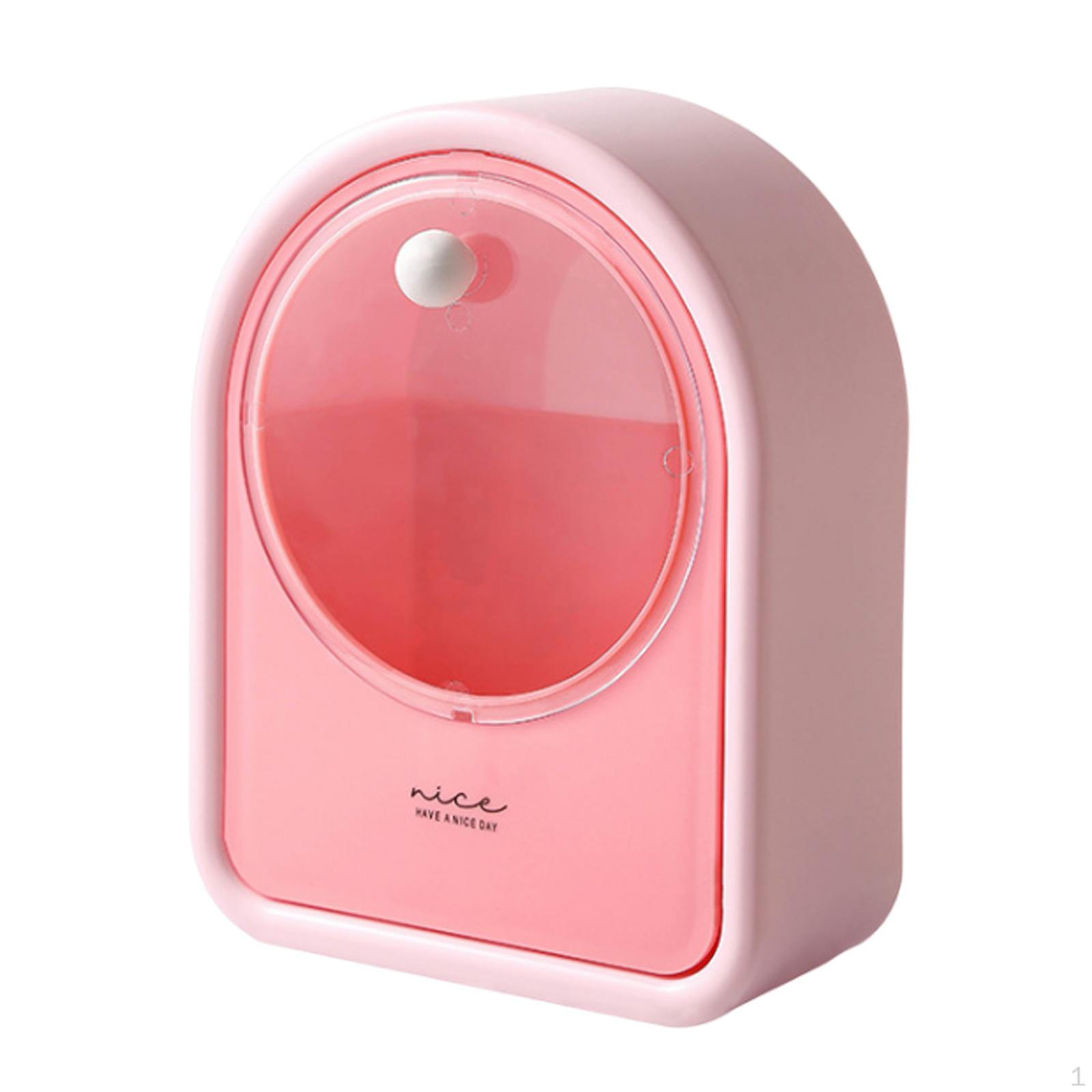

Ball Holder Canister Wall Mounted with Clear Lid Dustproof Stable Display for Vanity Countertop розовый