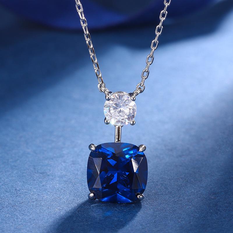 

Jewelry Copper Bottom Gold-Plated Simulation Pigeon Blood Red Corundum Green Nano Blue Spinel Retro Temperament Set Main Stone