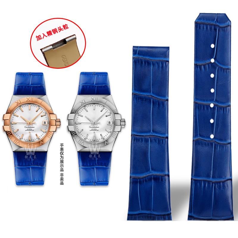 

Для Omega Constellation Double Eagle Series 123.20 Мужской ремешок из натуральной кожи с выемками и стальными концевыми звеньями 23мм 25мм 25mm-10mm