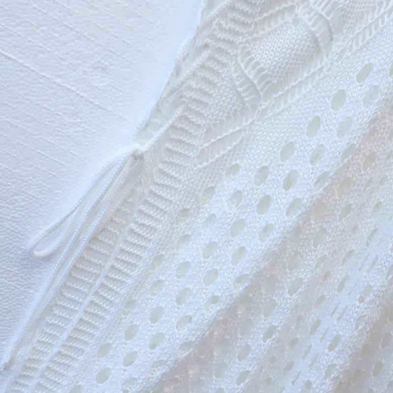 Letní dámský dutý pletený pulovr přehoz plážová dovolená bikiny sluneční košile šaty