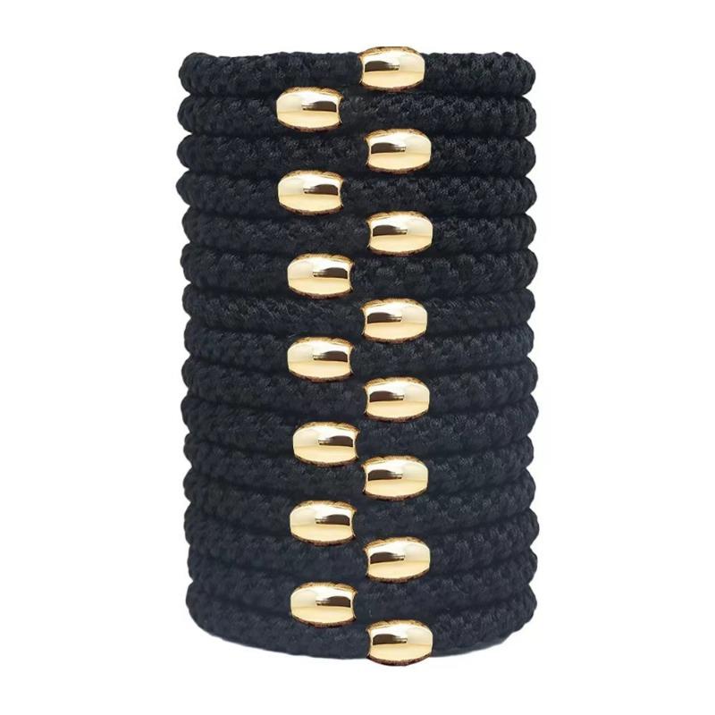 

Резинки для волос для женщин, резинки для волос для густых волос, прочные эластичные резинки для хвостиков, не скользят, не повреждаются, не сминаются one size чёрный