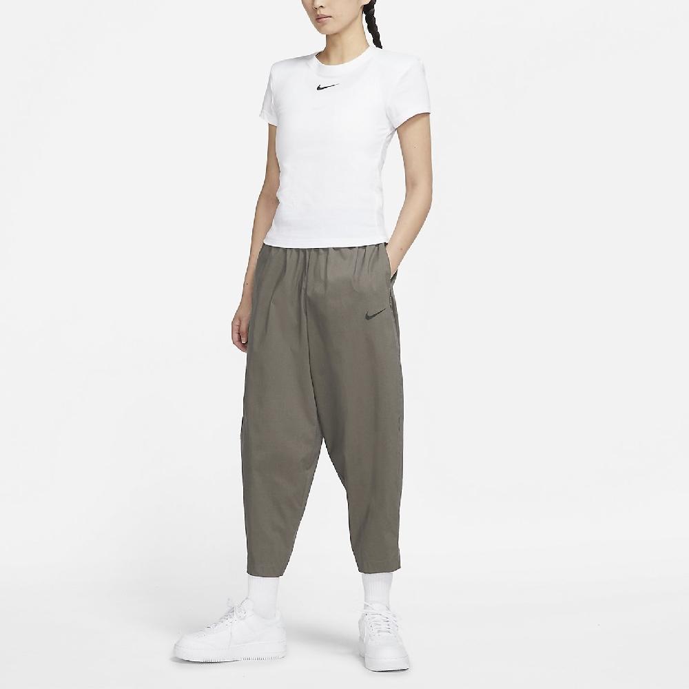 Nike Logo Embroidered High-Waisted Loose Fit Sweatpants Women Bottoms Gray DD5976-004