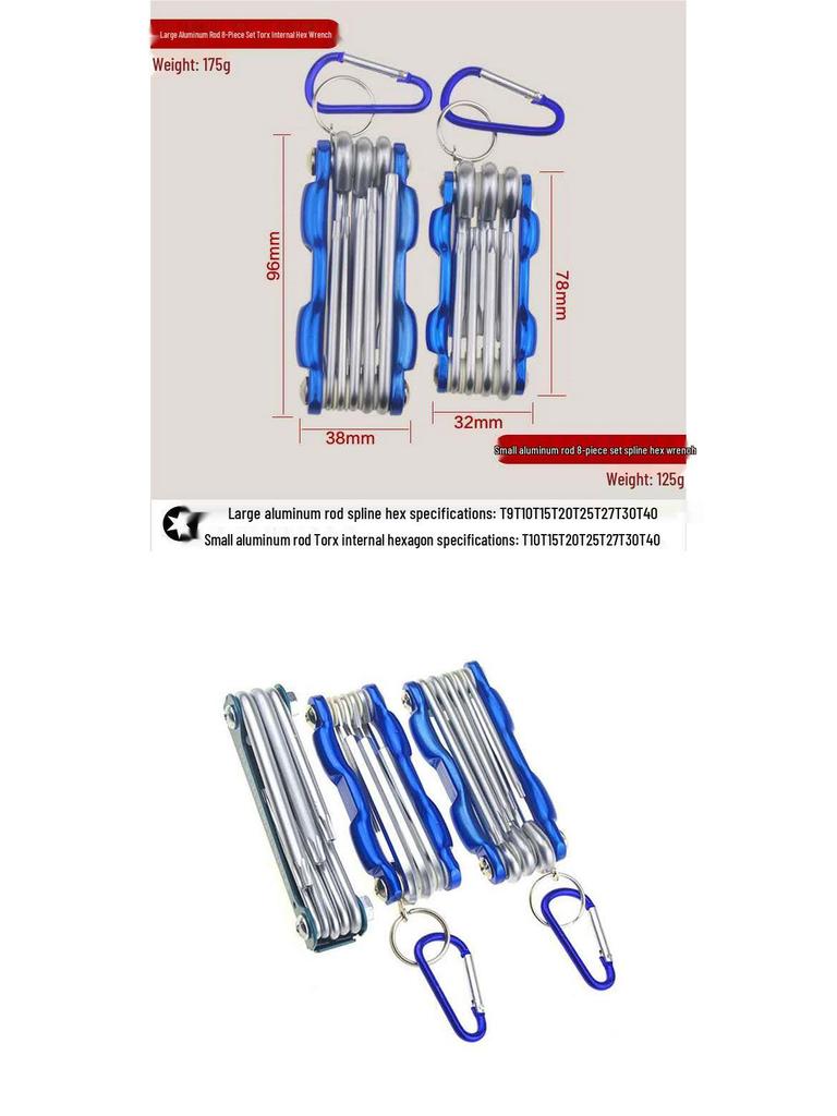 Folding Metric Torx Hex Key and Screwdriver Tool Set