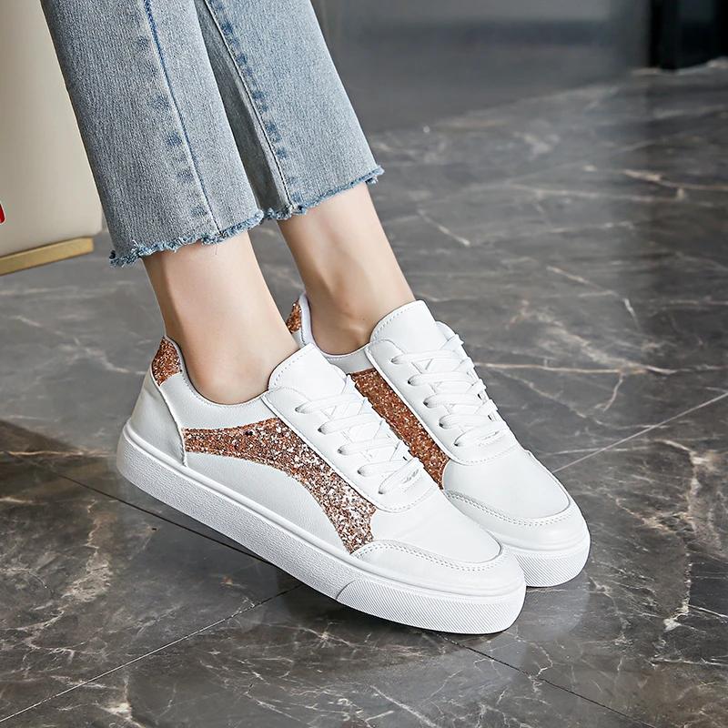Fashion Women Sneakers Spring and Autumn Casual Flat Sport White Shoes Woman Fashion Comfortable Outdoor Sneakers Women Zapatos De Mujer