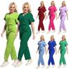Set Halate de Lucru Mărimi Mari Femei Uniforme Pet Nurse Culoare Solidă Uniforme de Lucru Salon de Înfrumusețare Uniforme Medicale Îmbrăcăminte de Lucru