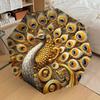 1PC Peacock Feathers Automatic Open/Close Umbrella with Windproof, 8-Rib Sturdy Canopy, Durable Ribs, Fashionable Design,1258a
