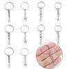 Iron Flat Ring Keychain Hanging Lobster Buckle Chain Buckles Connector For DIY Jewelry Making