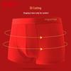 Hengyuanxiang Men's Lucky Red Cotton Boxer Briefs 4-Pack