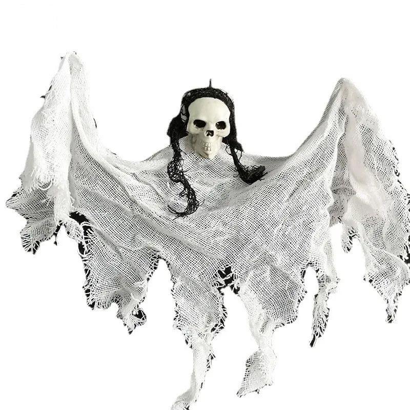 Halloween Decoration Small Hanging Ghost Skull Head Terror Decor Witch Pendant Props Skull Head Halloween Party Haunted House