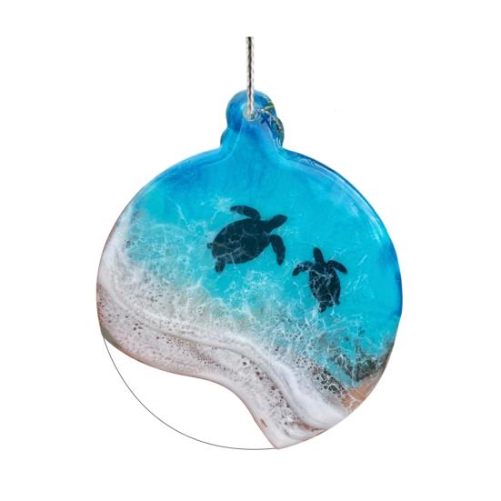 Sea Turtle Acrylic Ornaments Ocean-Themed Christmas Tree Decor Holiday Turtle Hanging