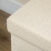 Storage Ottoman, Upholstered Bench with Storage and Lid for Living Room, Bedroom, Hallway, Cream White