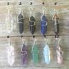 Crystal Fairy Necklace Wrapped Crystal Lotus Crystal Necklace Crystal Pentacle Necklace Wrapped Crystals Crystal Jewelry