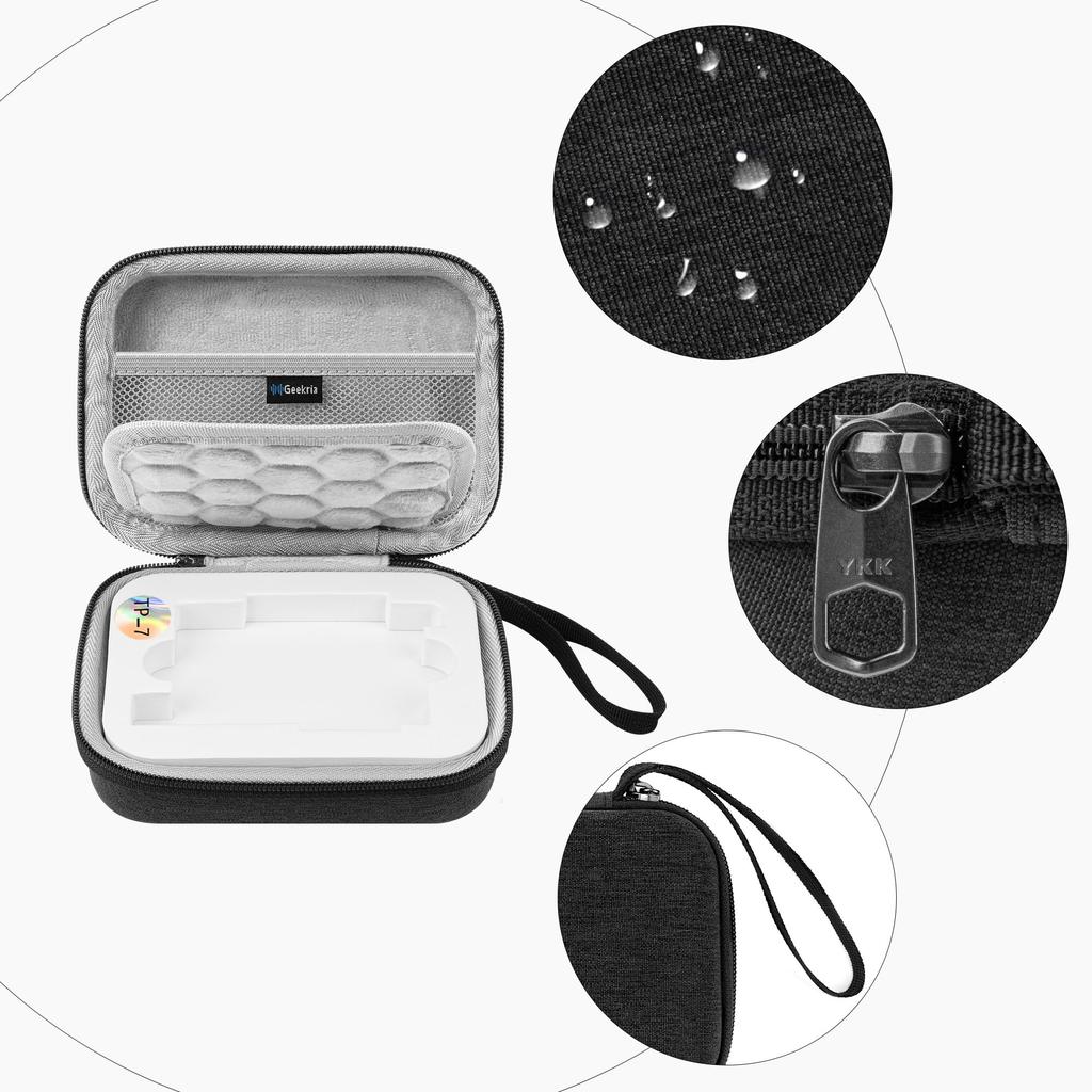 Geekria Audio Interface Carrying Case Compatible with Teenage Engineering EVA Hardshell Portable Travel Bag TP-7, (Dark Gray)