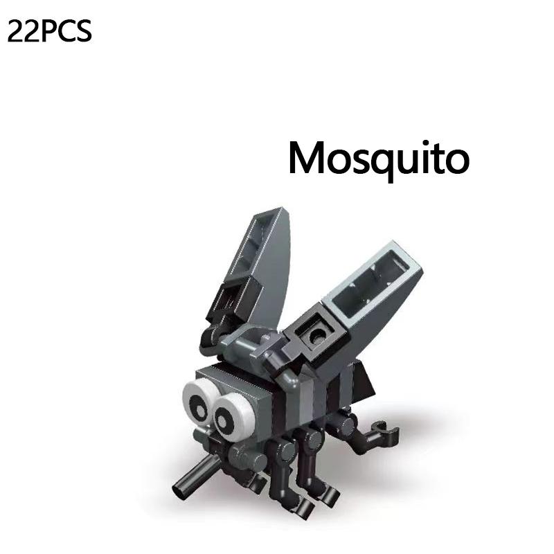 Mini Insect Series Building Block Ladybug Dragonfly Butterfly Snail Wasp Mantis Beetle Bricks Toys Christmas Gifts For Children