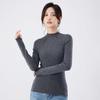 Women's 100% Pure Wool Semi-High Collar Slim Fit Sweater