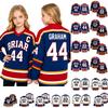 Youth Long Sleeve Sports Jersey Briar Graham Number 66 Printed Lettering Athletic Shirt Pullover V Neck Top for Kids