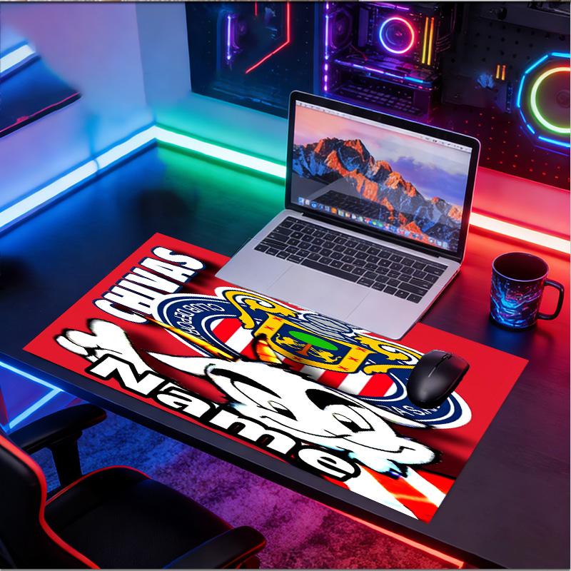 Kişiye Özel İsimli Club Deportivo Guadalajara Desenli Mouse Pad, Dizüstü Bilgisayar Masa Matı, Ev İçin Dekoratif Masa Matı Klavye Altlığı Hediye