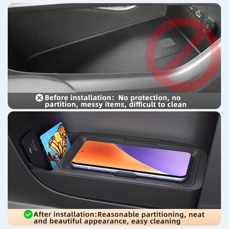 For TANK 400 2025 2026 Central Control Storage Box, Double Layer Waterproof Anti-Slip Car Organizer with Privacy Cover