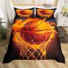 3D Basketball Duvet Cover Sports Game Baseketball Bedding Set Full for Kids Boys Girls Bedroom Decor Baseketball Comforter Cover