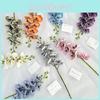 Flower Butterfly Artificial Orchid Wedding Hotel Restaurant Desktop Ornament