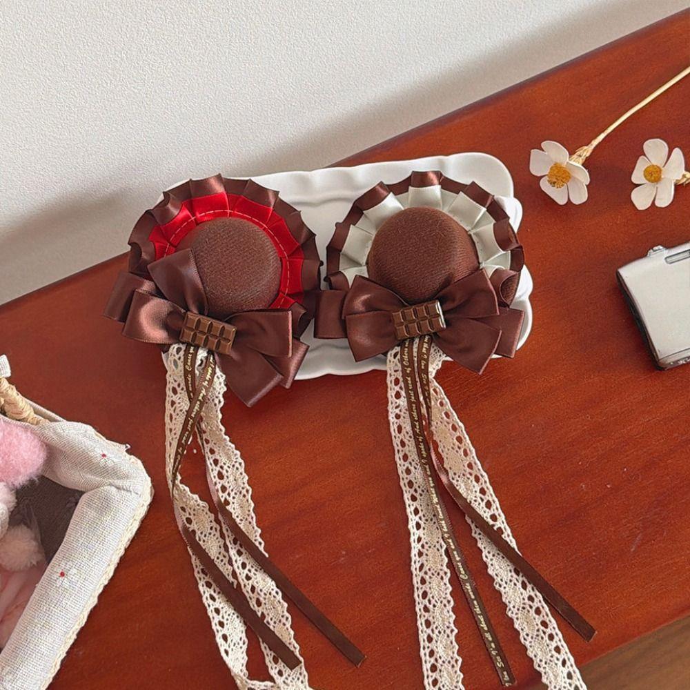 Lacebow Lolita Headdress Cute Hat-shaped Hair Clip Fashion Bow Hair Accessory Jewelry Accessories