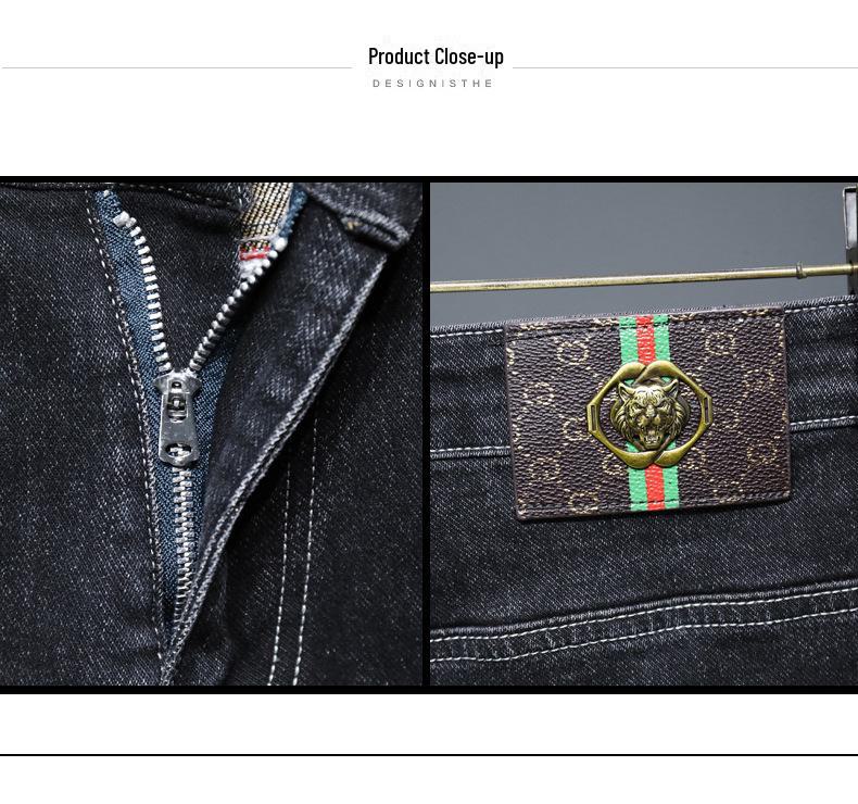 Douyin Trendy Pánské Vysoce Elastické Slim Fit Zimní Džíny - Pohodlné, Cenově Dostupné a Stylová Korejská Móda.