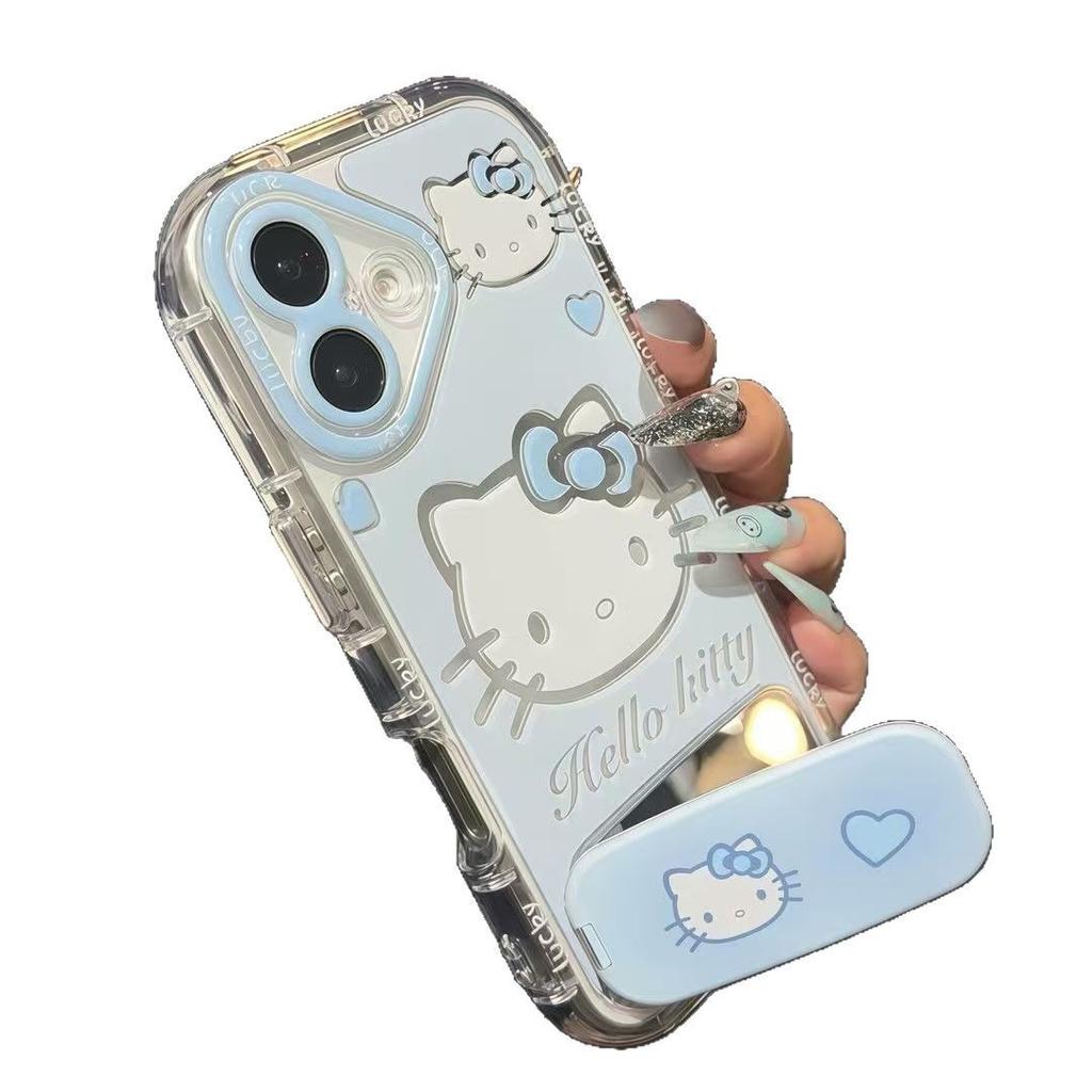 Pink Blue KT Cat Case for Apple 16/15/14 Huawei Honor Xiaomi Phone Case 13 Pro Max Shockproof Full Coverage