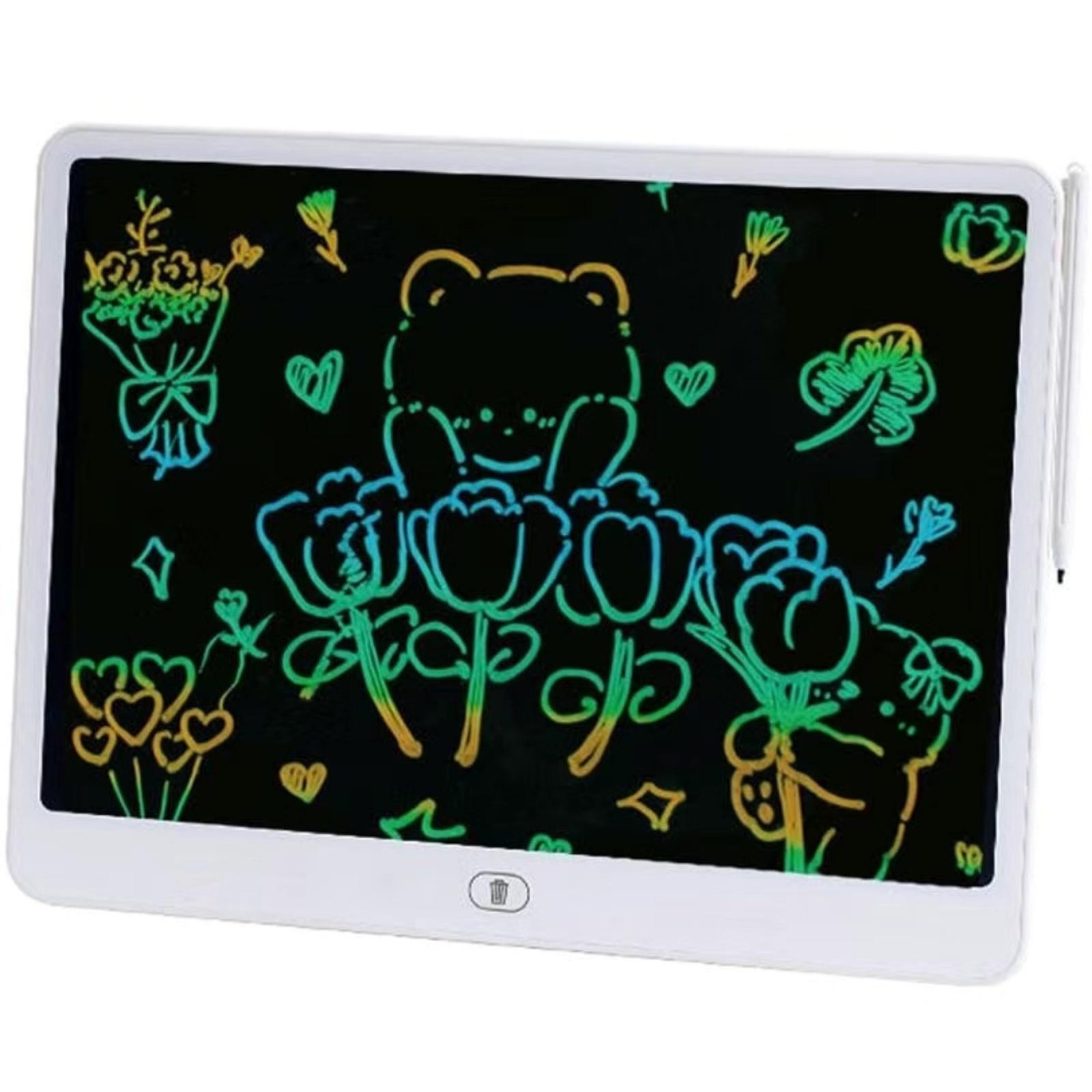 Children s LCD Writing Tablet Electronic Drawing Board with One Button Erase Reusable Handwriting Pad for Kids Drawing and Learning белый