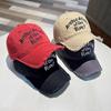2025 Rough Edge Worn Baseball Hat Men's and Women's Korean Version Embroidered Curved Brim Cap Summer Sun Hat