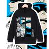 T-shirt Cartoon pour Enfants Jujutsu Kaisen Satoru Gojo Sweat à Capuche Coton Confortable pour Garçons Filles Déguisement Cosplay