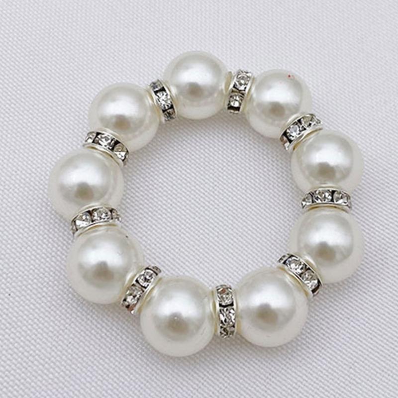 Set of 60 Tissue Holders Bead Christmas Tissue Buckles Christmas Bead Serviettes Rings Suitable for Tissue Decors