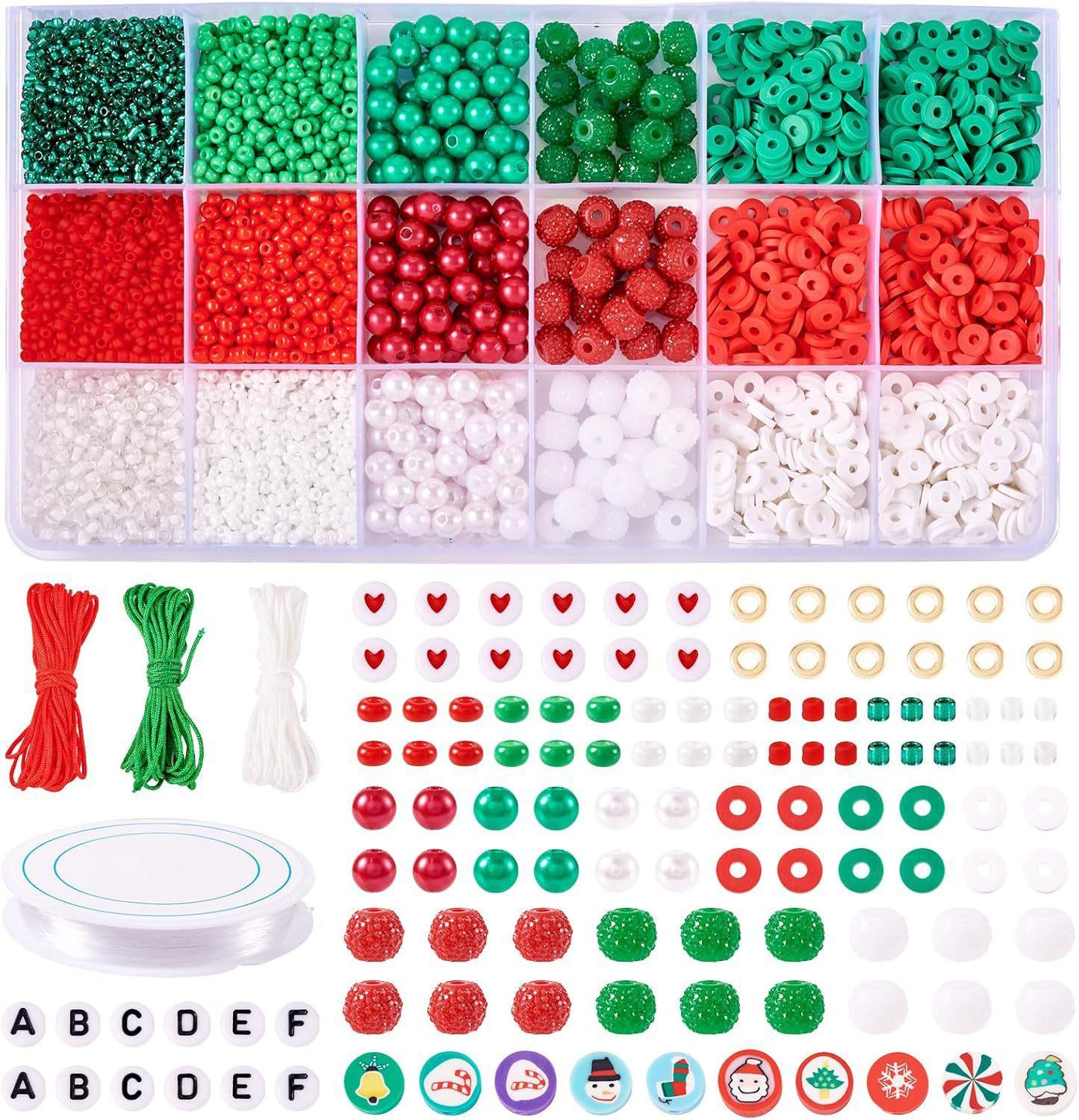 Christmas New Diy Soft Pottery Beaded Bracelet Set Bracelet Bead Piercing Accessories, Loose Bead Beads
