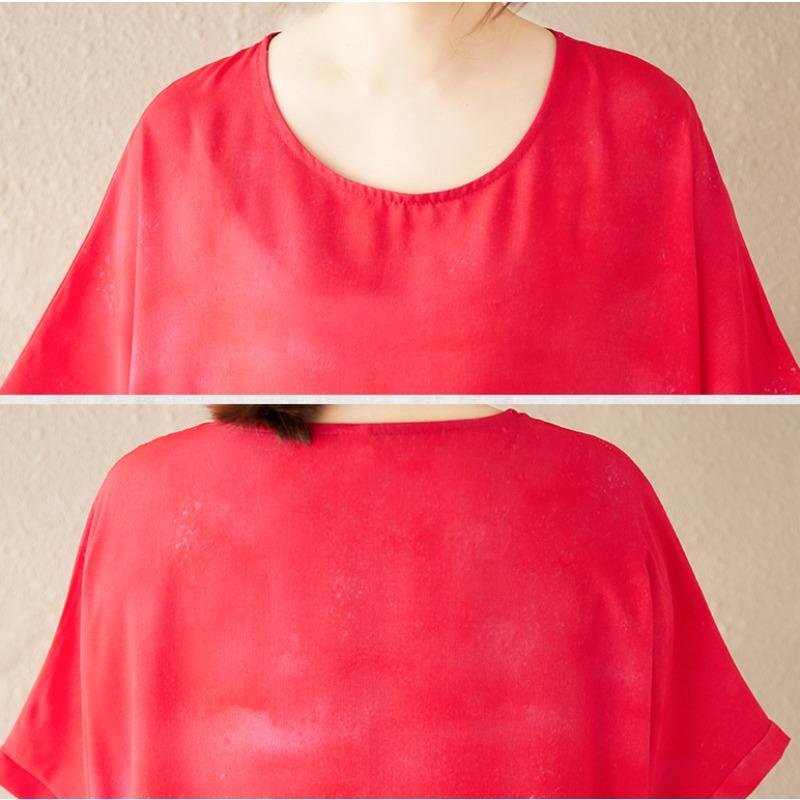 DIMANAF 2025 Summer Women Plus Size Loose Long Dress Beach Basic Casual Dress Vintage Floral Printing Holiday Dress