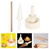Quick Homemades Dessert Mold For Ice Cream Cone And Waffles Easy Shaping Tool With Wooden Plastic Designs