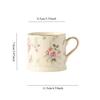 European Light Luxury Floral Mug High Value Retro Home Coffee Cup  Style Gold Afternoon Tea Ceramic Cups