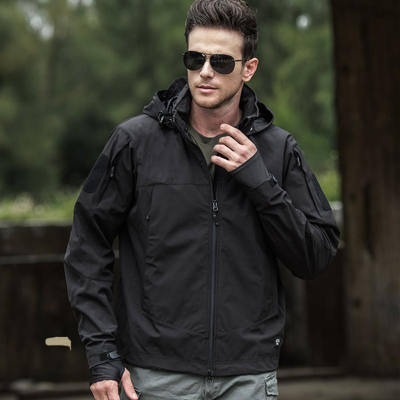 

Archon Coat Outdoor Windproof Waterproof Soft-shell Jacket Cold-proof Military Fan Training Clothes M чёрный