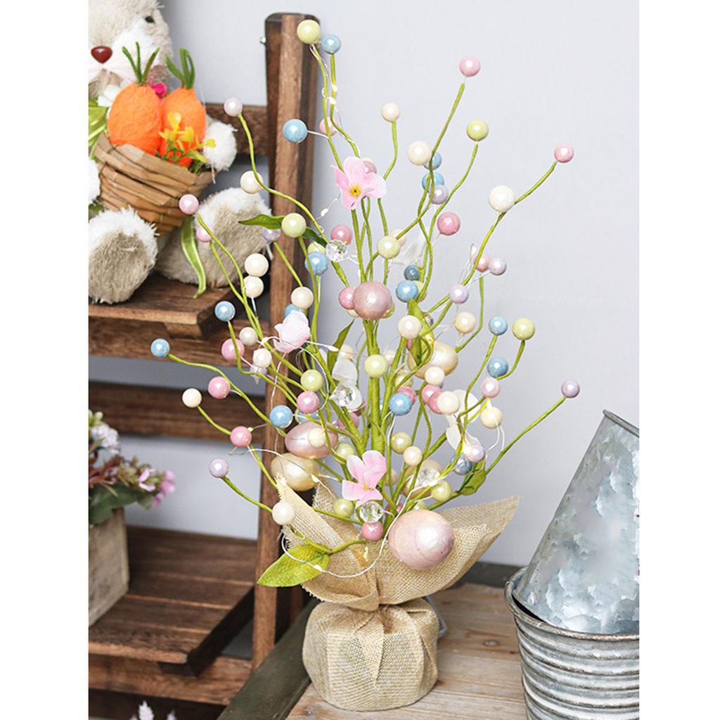 45cm Easter Decorations LED Egg Tree Table Decoration Home Spring Party Supplies Lighted Easter Eggs Ornaments Kid Gift