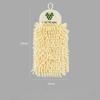Hangable Fast Drying Kitchen Towel Absorbent Chenille Hand Towel with Fun Cartoon Embroidery Design