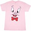 Looney Tunes Schweinchen Schlau Gesicht 100% Baumwolle T-Shirt Herren T-Shirts Oberteil
